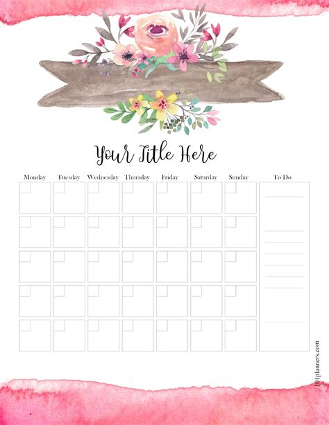 free printable calendar templates.